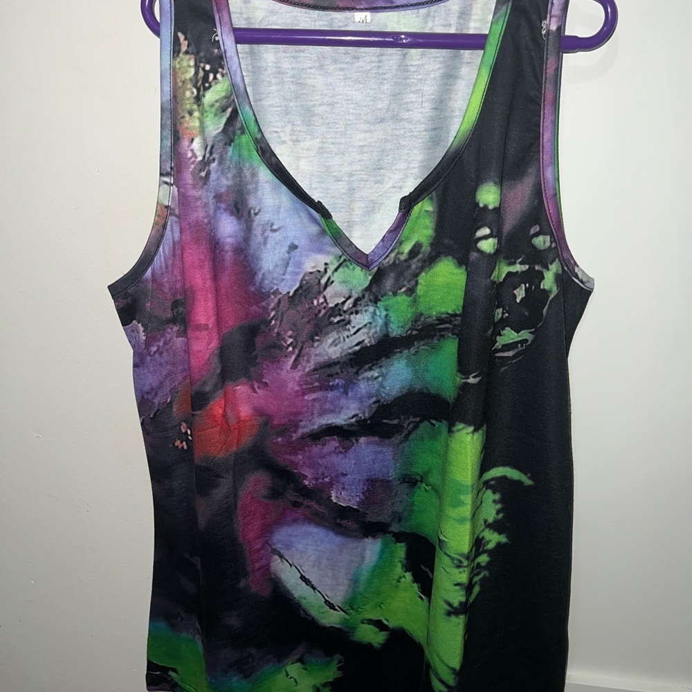 Multicolor Sleeveless Women's Top